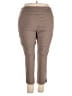 Dalia Collection Solid Brown Active Pants Size 18 - photo 2