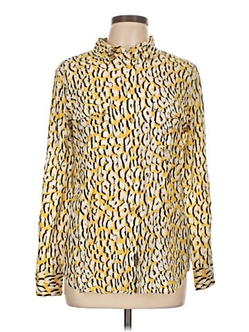 Equipment Long Sleeve Silk Top (view 1)