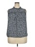 Ann Taylor LOFT Outlet 100% Polyester Blue Sleeveless Blouse Size XXL - photo 1