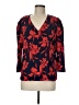 Halogen Red 3/4 Sleeve Blouse Size M - photo 1