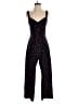 Intermix 100% Silk Hearts Black Jumpsuit Size 2 - photo 1