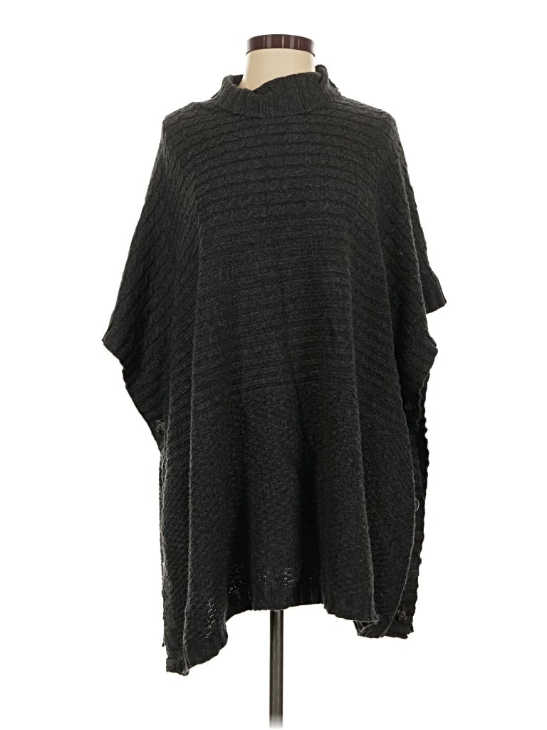 Pre-owned Divided By H&m Poncho In Black