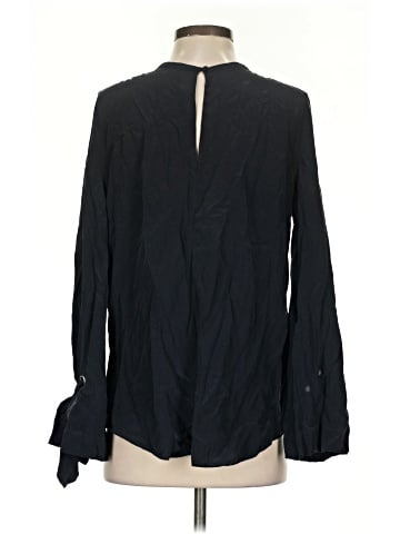 Equipment Long Sleeve Silk Top (view 2)