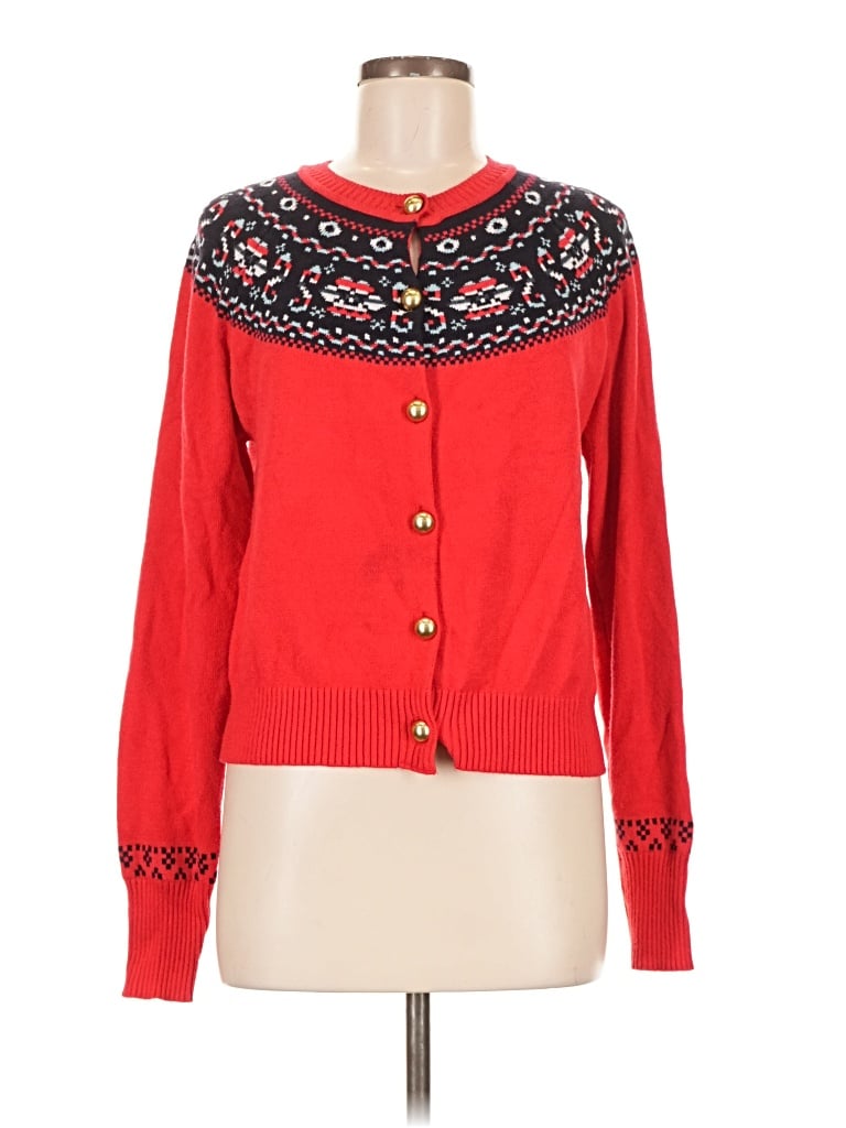 Pre-owned Free Assembly Cardigan Sweater In Red