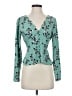 Leith 100% Polyester Teal Long Sleeve Blouse Size S - photo 1