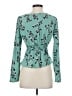 Leith 100% Polyester Teal Long Sleeve Blouse Size S - photo 2