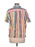Target Stripes Orange Short Sleeve Button-Down Shirt Size M - photo 2