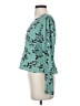 Leith 100% Polyester Teal Long Sleeve Blouse Size S - photo 5
