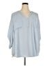Torrid 100% Polyester Blue 3/4 Sleeve Blouse Size 4X Plus (4) - photo 1
