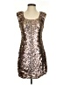 Cache Metallic Silver Cocktail Dress Size 2 - photo 1
