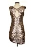 Cache Metallic Silver Cocktail Dress Size 2 - photo 2