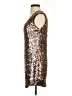 Cache Metallic Silver Cocktail Dress Size 2 - photo 5