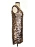 Cache Metallic Silver Cocktail Dress Size 2 - photo 4
