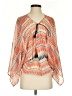 Sanctuary 100% Polyester Orange Kimono Size S - photo 1