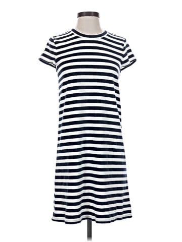 Madewell Striped Velour Tee Dress (view 1)