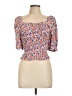 Angie Orange Short Sleeve Top Size L - photo 1