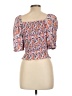 Angie Orange Short Sleeve Top Size L - photo 2
