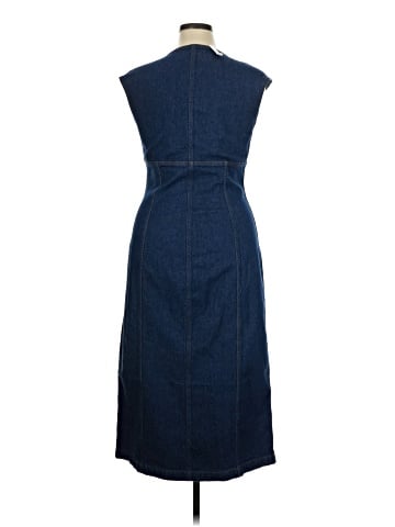 Madewell Denim Square-Neck Midi Dress in Benton Wash (view 2)