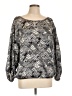 Laundry by Shelli Segal 100% Polyester Silver Long Sleeve Blouse Size 12 - photo 1