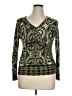 Nic + Zoe Paisley Green Pullover Sweater Size XL - photo 1