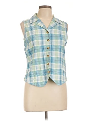 Sugar Sleeveless Button-Down Shirt (view 1)