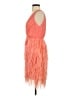 Alice + Olivia 100% Silk Orange Cocktail Dress Size XS - photo 5