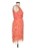 Alice + Olivia 100% Silk Orange Cocktail Dress Size XS - photo 4