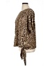 MICHAEL Michael Kors 100% Polyester Animal Print Brown Short Sleeve Blouse Size 1X - photo 5