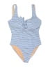 J.Crew Stripes Blue One Piece Swimsuit Size 14 - photo 1