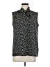 Uniqlo 100% Polyester Polka Dots Black Sleeveless Blouse Size M - photo 1