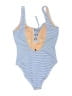 J.Crew Stripes Blue One Piece Swimsuit Size 14 - photo 2