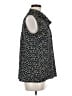 Uniqlo 100% Polyester Polka Dots Black Sleeveless Blouse Size M - photo 4