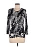 Joseph A. Animal Print Black Pullover Sweater Size S - photo 1
