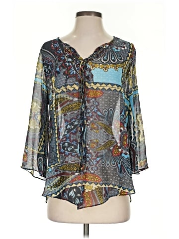 One World 3/4 Sleeve Blouse (view 1)