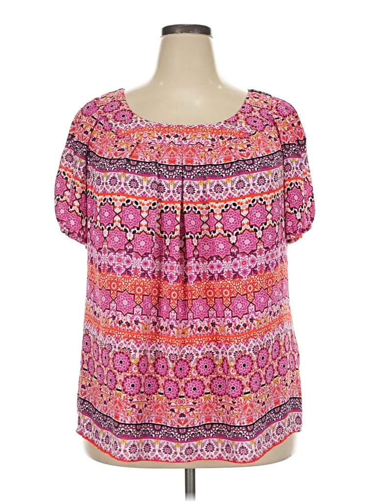 Pre-owned Db Established 1962 Short Sleeve Blouse In Pink