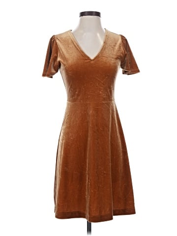 Madewell Velvet V-Neck Flutter-Sleeve Dress (view 1)