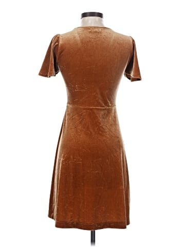 Madewell Velvet V-Neck Flutter-Sleeve Dress (view 2)