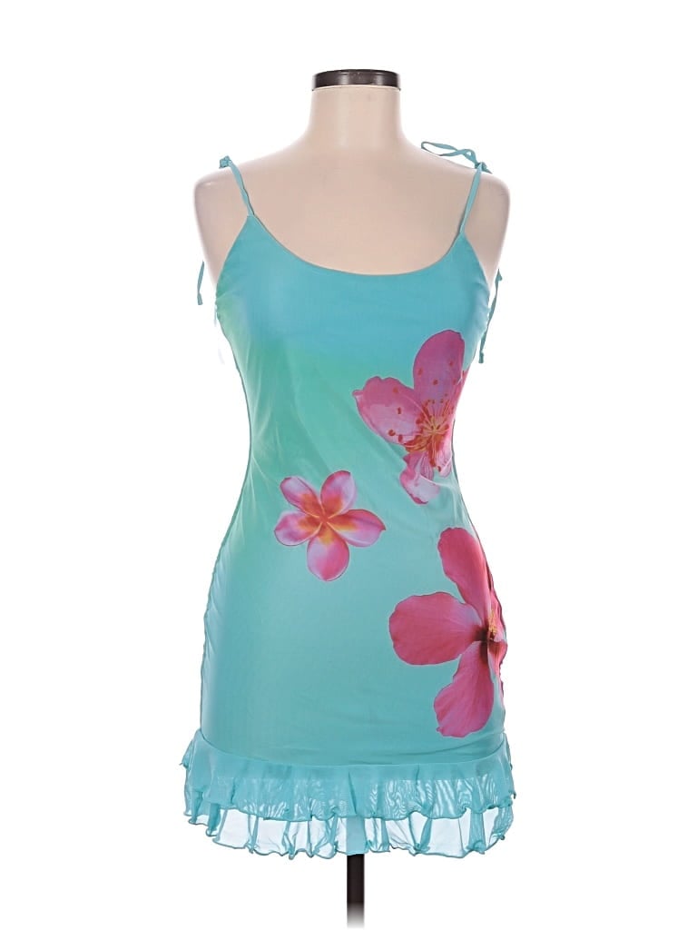 Pre-owned White Fox Cocktail Dress In Teal