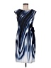 Connected Apparel Graphic Blue Cocktail Dress Size 6 - photo 1