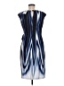 Connected Apparel Graphic Blue Cocktail Dress Size 6 - photo 2