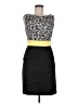 Connected Apparel Graphic Black Cocktail Dress Size 6 - photo 1