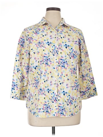 Foxcroft 3/4 Sleeve Button-Down Shirt (view 1)