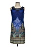 Sandra Darren Paisley Blue Cocktail Dress Size 4 - photo 1