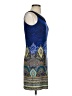 Sandra Darren Paisley Blue Cocktail Dress Size 4 - photo 4