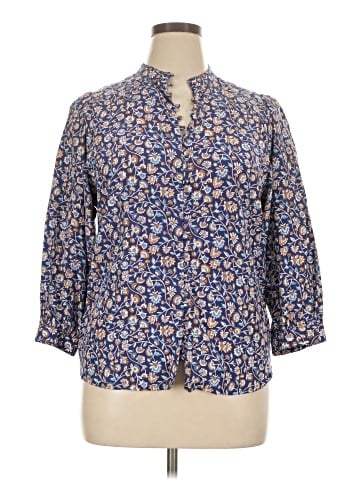 J. McLaughlin 3/4 Sleeve Silk Top (view 1)
