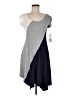 Perceptions Color Block Gray Casual Dress Size 6 - photo 1