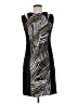 Connected Apparel Graphic Black Cocktail Dress Size 6 - photo 2