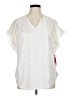 Ruby Rd. White Short Sleeve Blouse Size XL - photo 1