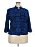 MING WANG Print Blue Jacket Size 2X (estimated) - photo 1