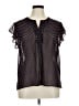 DR2 Polka Dots Black Short Sleeve Blouse Size XL - photo 1